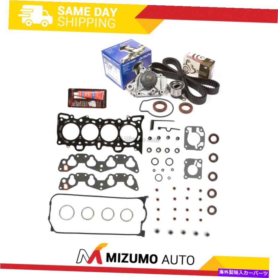 Water Pump ヘッドガスケットセットタイミングベルトキットアイシンウォーターポンプフィット92-95ホンダSOHC 16V D15Z1 Head Gasket Set Timing Belt Kit AISIN Water Pump Fit 92-95 Honda SOHC 16V D15Z1【並行輸入品】
