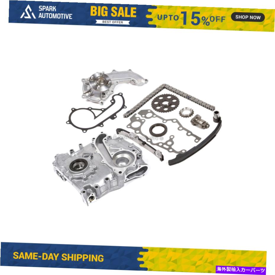 Water Pump タイミングチェーンキットカバーウォーターオイルポンプフィット95-04トヨタタコマ2.4 2rzfe Timing Chain Kit Cover Water Oil Pump Fit 95-04 Toyota Tacoma 2.4 2RZFE【並行輸入品】