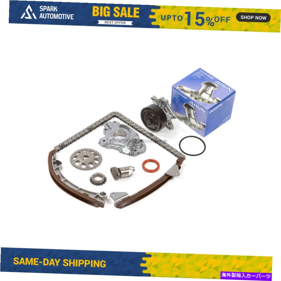 Water Pump タイミングチェーンキットウォーターオイルポンプフィット00-08トヨタセリカシボレー1.8 1zzfe Timing Chain Kit Water Oil Pump Fit 00-08 Toyota Celica Chevrolet 1.8 1ZZFE【並行輸入品】