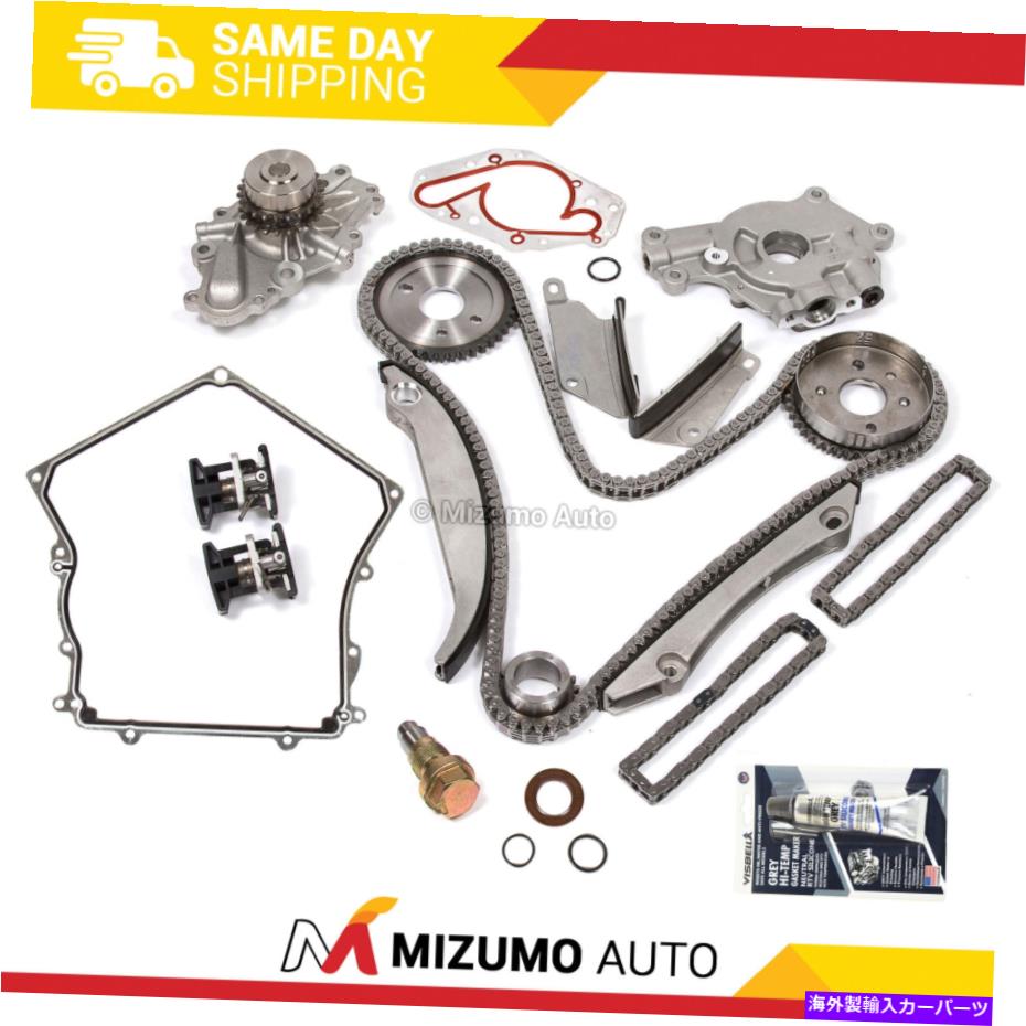 Water Pump タイミングチェーンキットウォーターポンプオイルポンプカバーガスケットフィット98-99クライスラーダッジ2.7L Timing Chain Kit Water Pump Oil Pump Cover Gasket Fit 98-99 Chrysler Dodge 2.7L【並行輸入品】