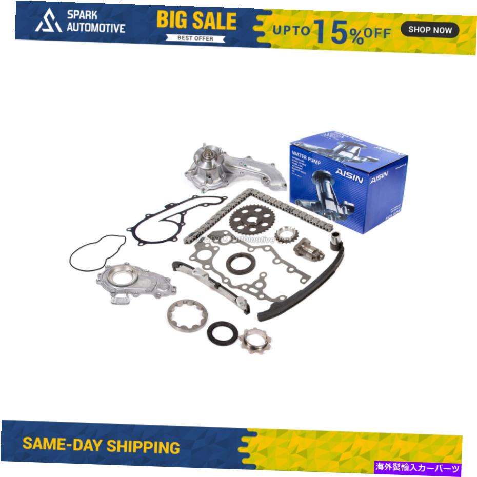 Water Pump タイミングチェーンキットオイルポンプアイシンウォーターポンプフィット95-04 2.4トヨタタコマ2rzfe 16V Timing Chain Kit Oil Pump AISIN Water Pump Fit 95-04 2.4 Toyota Tacoma 2RZFE 16V【並行輸入品】