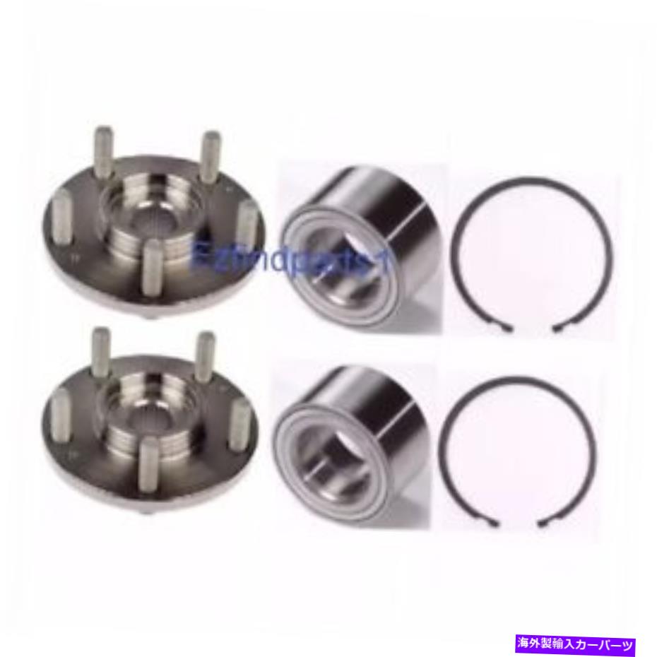 Wheel Hub Bearing マツダ3（05-11）マツダ5（06-10）w/absの2つの前輪ハブとベアリング付きスナップリング付きベアリング 2 FRONT WHEEL HUB &BEARING W/SNAP RING FOR MAZDA 3 (05-11) MAZDA 5 (06-10) W/ABS【並行輸入品】