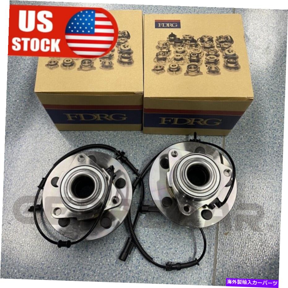 Wheel Hub Bearing 2012年2013年2014年から2017年2018年のラム1500の2つの前輪ベアリングとハブアセンブリ 2 Front Wheel Bearing and Hub Assembly For 2012 2013 2014 - 2017 2018 Ram 1500【並行輸入品】