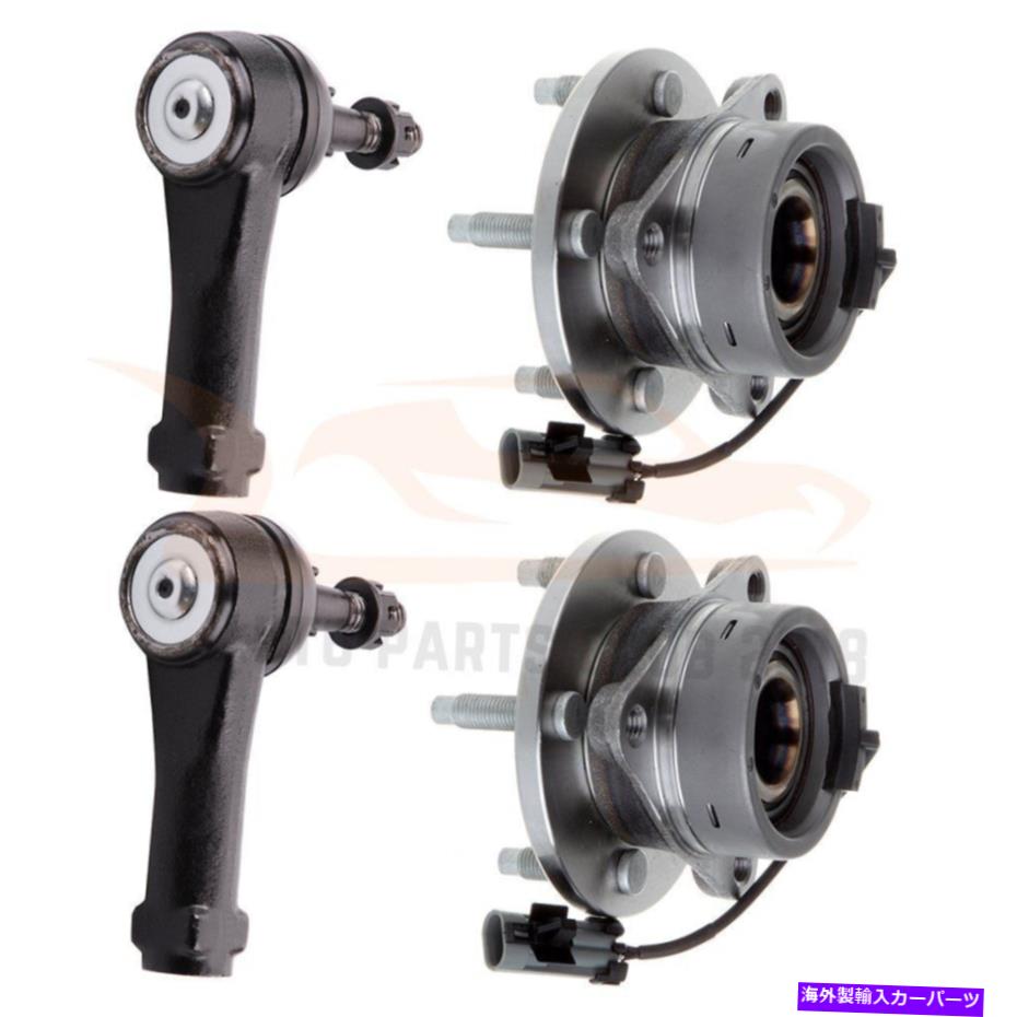 Wheel Hub Bearing シボレーコバルトサターンイオン2 x前輪軸 For Chevy Cobalt Saturn Ion 2 x Front Wheel Bearing w/ ABS 2 x Outer Tie Rod End【並行輸入品】