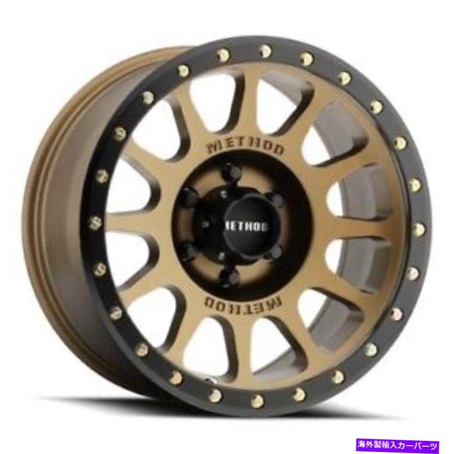 ホイール　４本セット 17x8.5メソッドMR305 NVメソッドブロンズW/ブラックリップホイール6x120（25mm）セット4 17x8.5 Method MR305 NV Method Bronze W/Black Lip Wheels 6x120 (25mm) Set of 4【並行輸入品】
