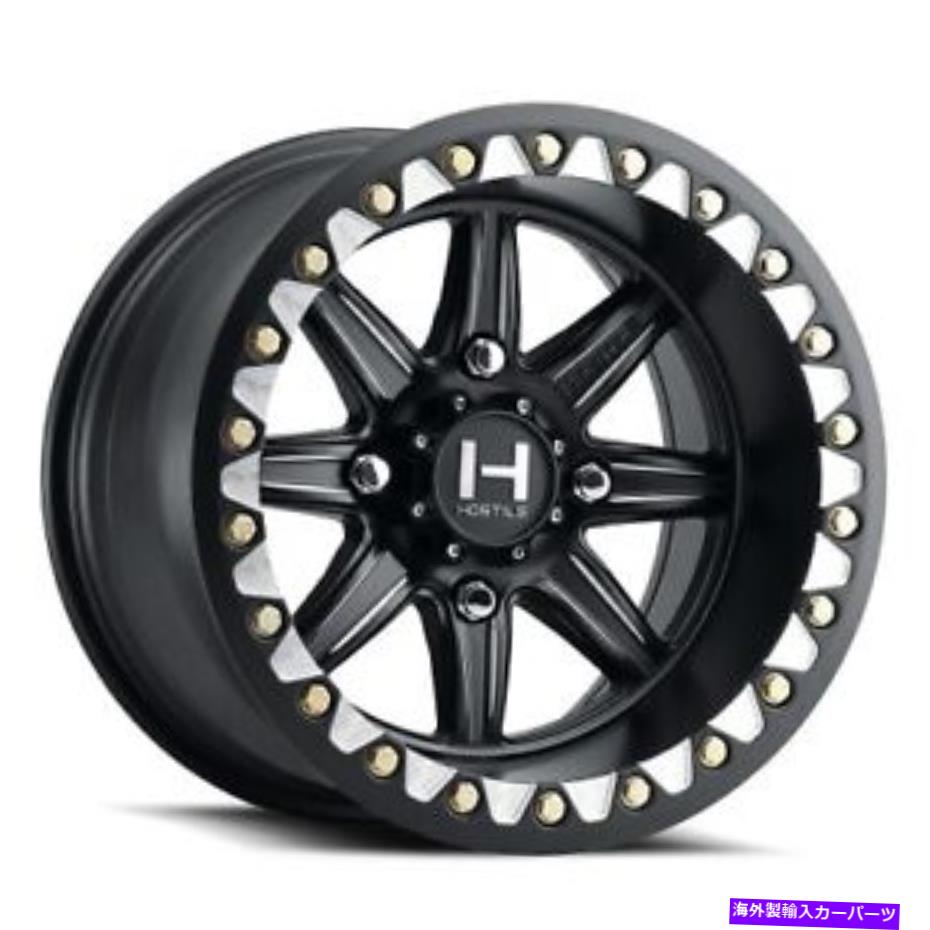 ホイール　４本セット 15x8 Hostile UTV H309 ALPHA UTV BLK MILLED BEADLOCK WHEELS 4x156（0mm）セット4セット 15x8 Hostile UTV H309 Alpha UTV Blk Milled BEADLOCK Wheels 4x156 (0mm) Set of 4【並行輸入品】