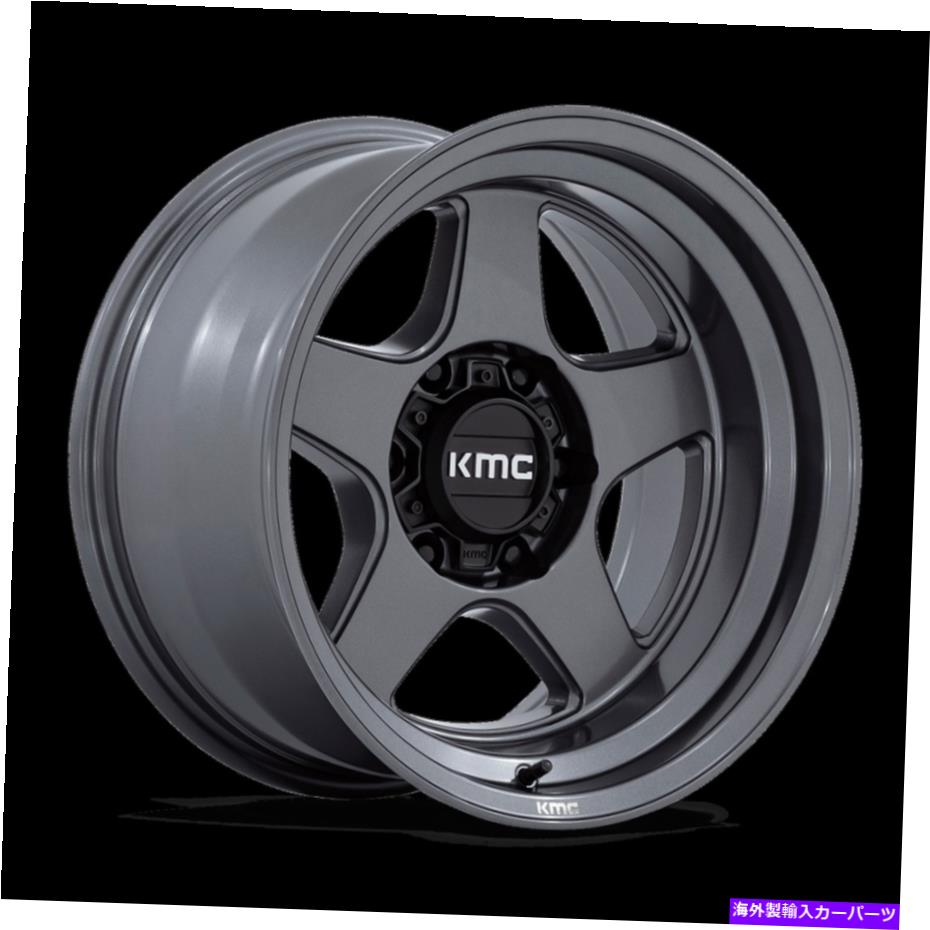 ホイール　４本セット 17x8.5 kmc km728ロボマットアントララサイトホイール6x4.5（18mm）セット4 17x8.5 KMC KM728 Lobo Matte Anthracite Wheels 6x4.5 (18mm) Set of 4【並行輸入品】