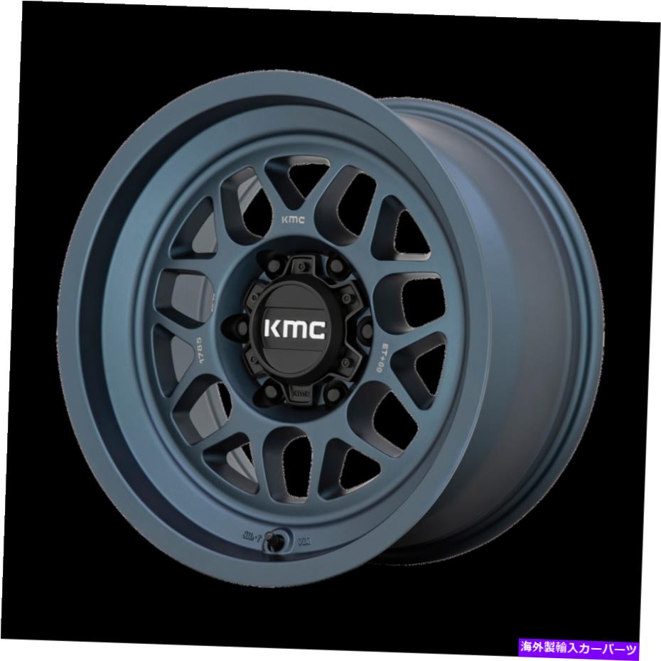 ホイール　４本セット 16x8 kmc km725テラメタリックブルーホイール6x5.5（0mm）セット4 16x8 KMC KM725 Terra Metallic Blue Wheels 6x5.5 (0mm) Set of 4【並行輸入品】