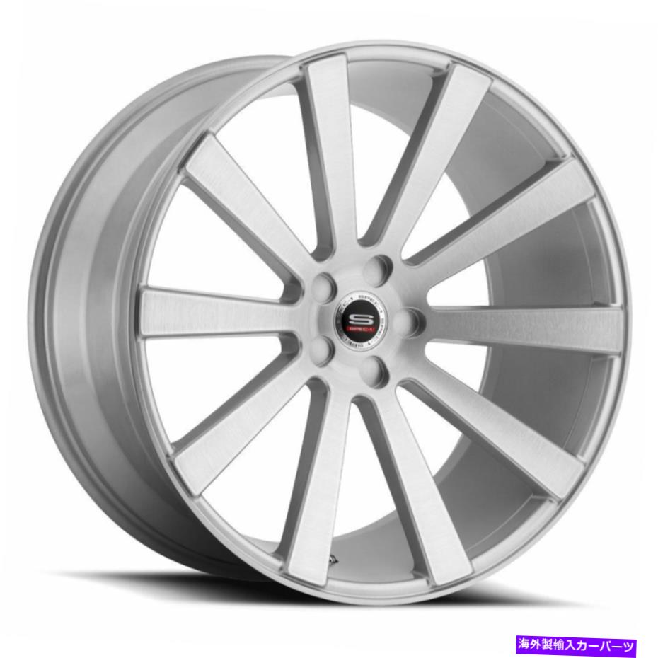 ホイール　４本セット 20x9 SPEC-1 SPL-002シルバーブラシホイールブランク（32mm）4のセット 20x9 Spec-1 SPL-002 Silver Brushed Wheels Blank (32mm) Set of 4【並行輸入品】