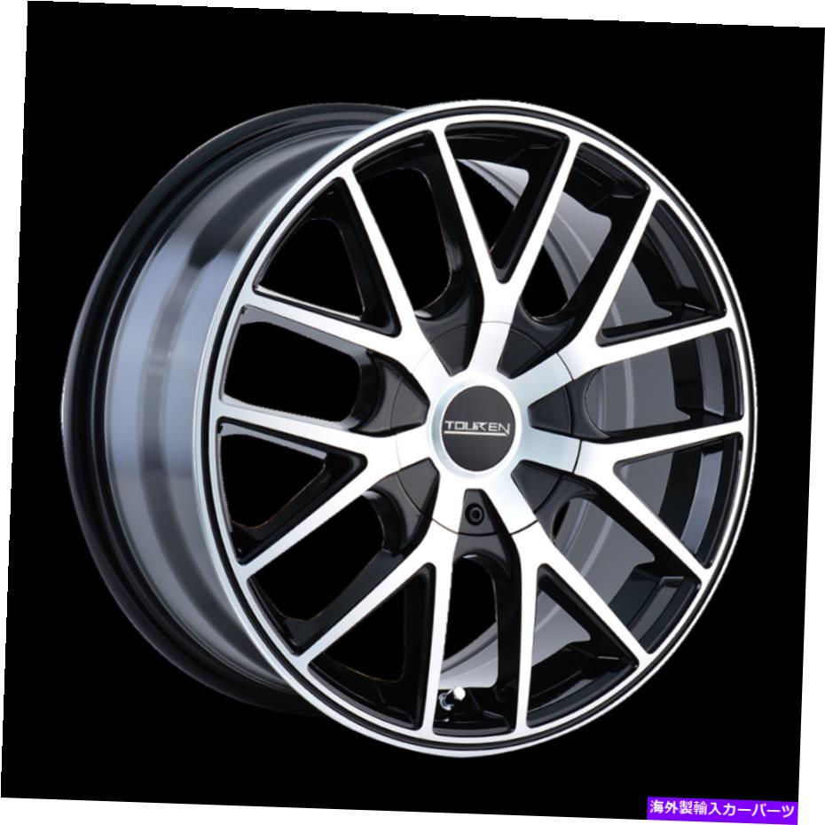 ホイール　４本セット 19x8.5 Touren TR60ブラック/機械加工ホイール5x108/5x4.5（40mm）セット4 19x8.5 TOUREN TR60 Black/Machined Wheels 5x108/5x4.5 (40mm) Set of 4【並行輸入品】