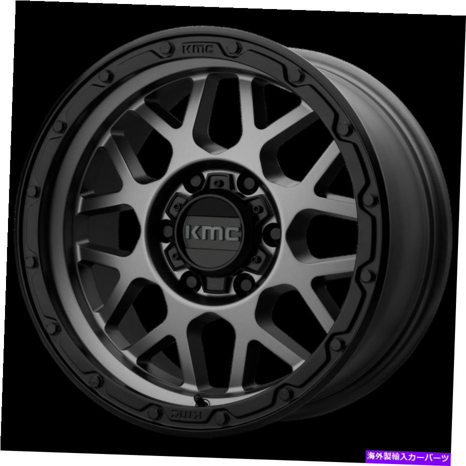 ホイール　４本セット 16x8 kmc km535グレネードオフロードグレーw/ブラックリップホイール6x5.5（-6mm）セット4 16x8 KMC KM535 Grenade Off-Road Gray W/Black Lip Wheels 6x5.5 (-6mm) Set of 4【並行輸入品】｜Us Custom Parts Shop USDM