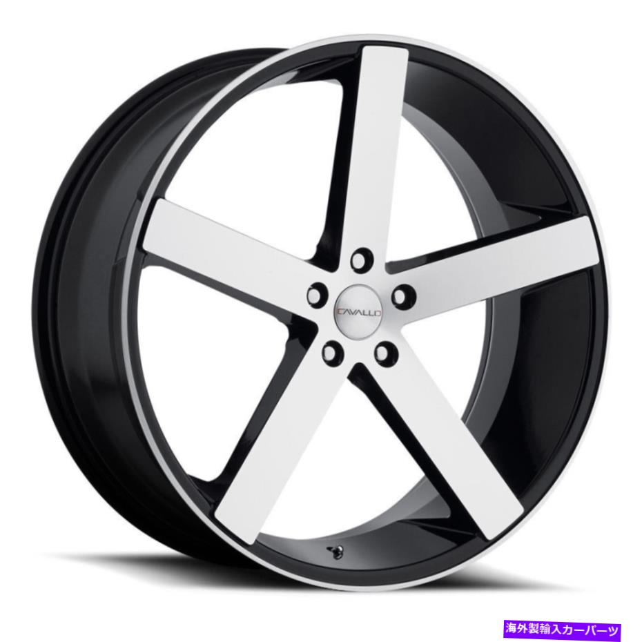 ホイール　４本セット 18x8 Cavallo Clv-5 Gloss Black＆Machined Wheels 5x4.5（35mm）セット4 18x8 Cavallo CLV-5 Gloss Black & Machined Wheels 5x4.5 (35mm) Set of 4【並行輸入品】 303,188円