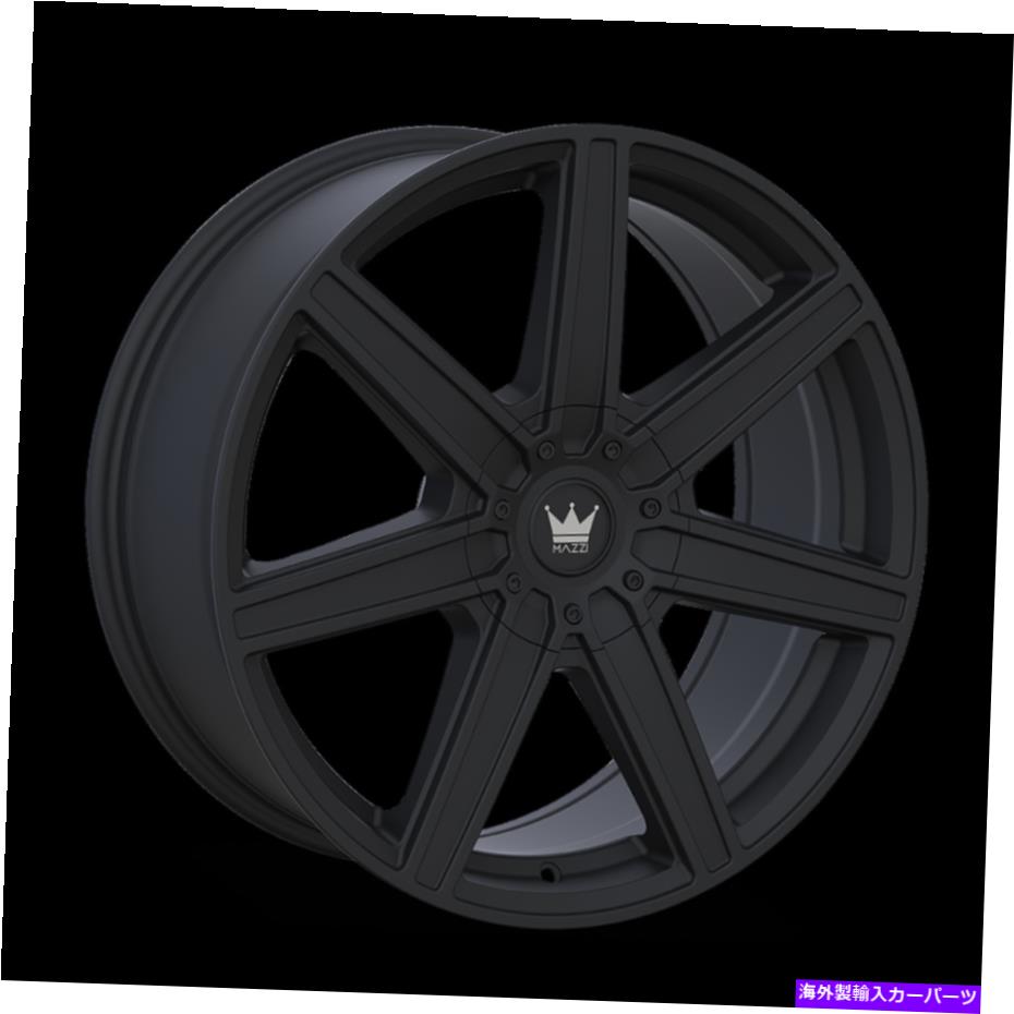 ホイール　４本セット 20x8.5マッツィラグナマットブラックホイール5x108/5x4.5（35mm）セット4 20x8.5 MAZZI Laguna Matte Black Wheels 5x108/5x4.5 (35mm) Set of 4【並行輸入品】