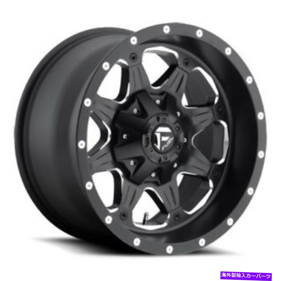 ホイール　４本セット 16x8 d534燃料ブーストブラック＆ミリングホイール6x5.5（1mm）セット4 16x8 D534 Fuel Boost Black & Milled Wheels 6x5.5 (1mm) Set of 4【並行輸入品】