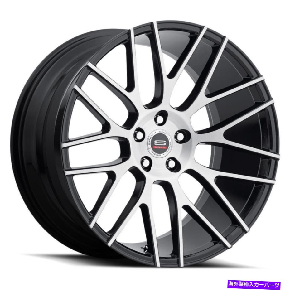ホイール　４本セット 20x9 SPEC-1 SPL-001 GLOSS BLACK＆BRUSHEDホイールブランク（32mm）4のセット 20x9 Spec-1 SPL-001 Gloss Black & Brushed Wheels Blank (32mm) Set of 4【並行輸入品】