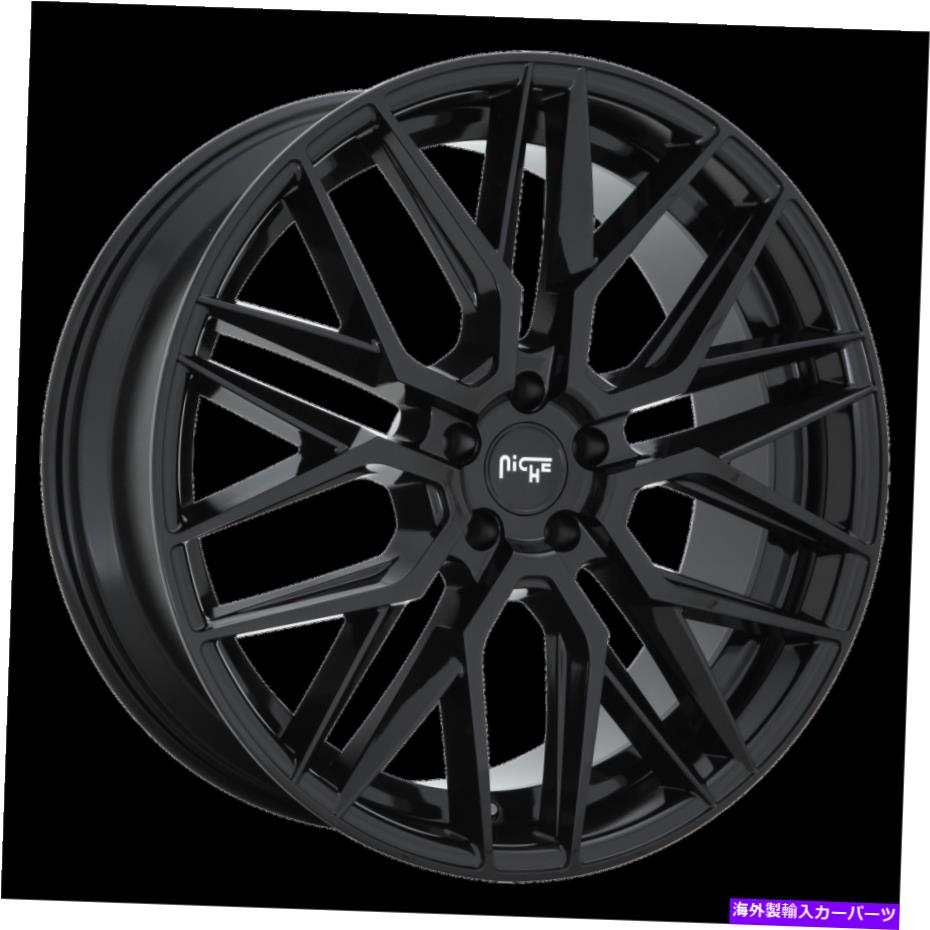 ホイール　４本セット 19x9.5ニッチ1PC M224ガンマグロスブラックホイール5x112（48mm）セット4 19x9.5 Niche 1pc M224 GAMMA GLOSS BLACK Wheel 5x112 (48mm) Set of 4【並行輸入品】