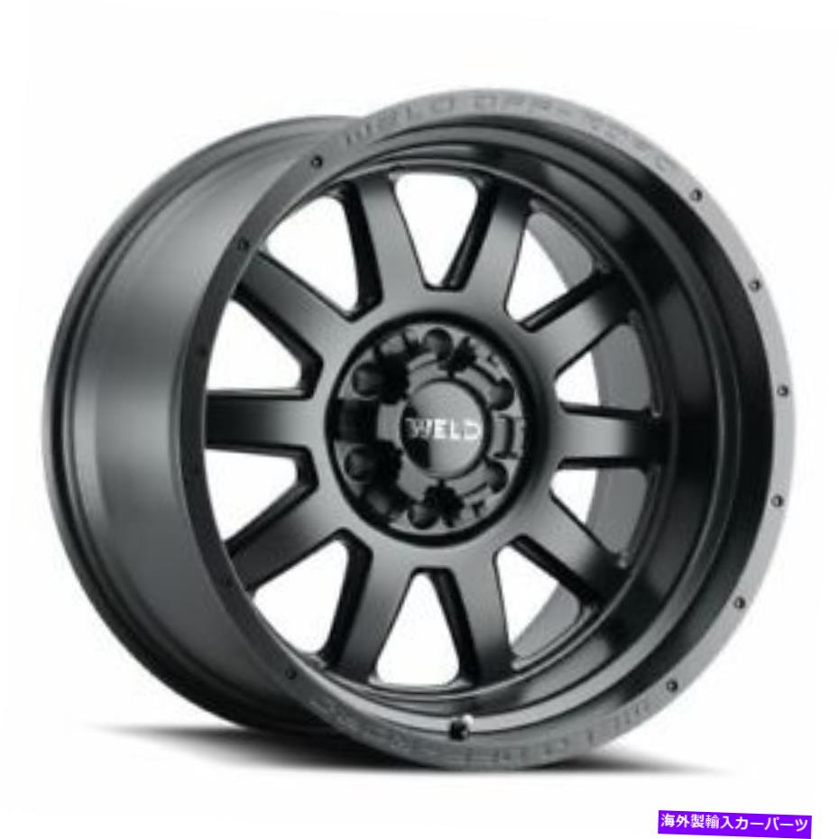 ホイール　４本セット 20x10溶接オフロードW101ステルスサテンブラックホイール8x6.5（-18mm）セット4 20x10 WELD Off-Road W101 Stealth Satin Black Wheels 8x6.5 (-18mm) Set of 4【並行輸入品】