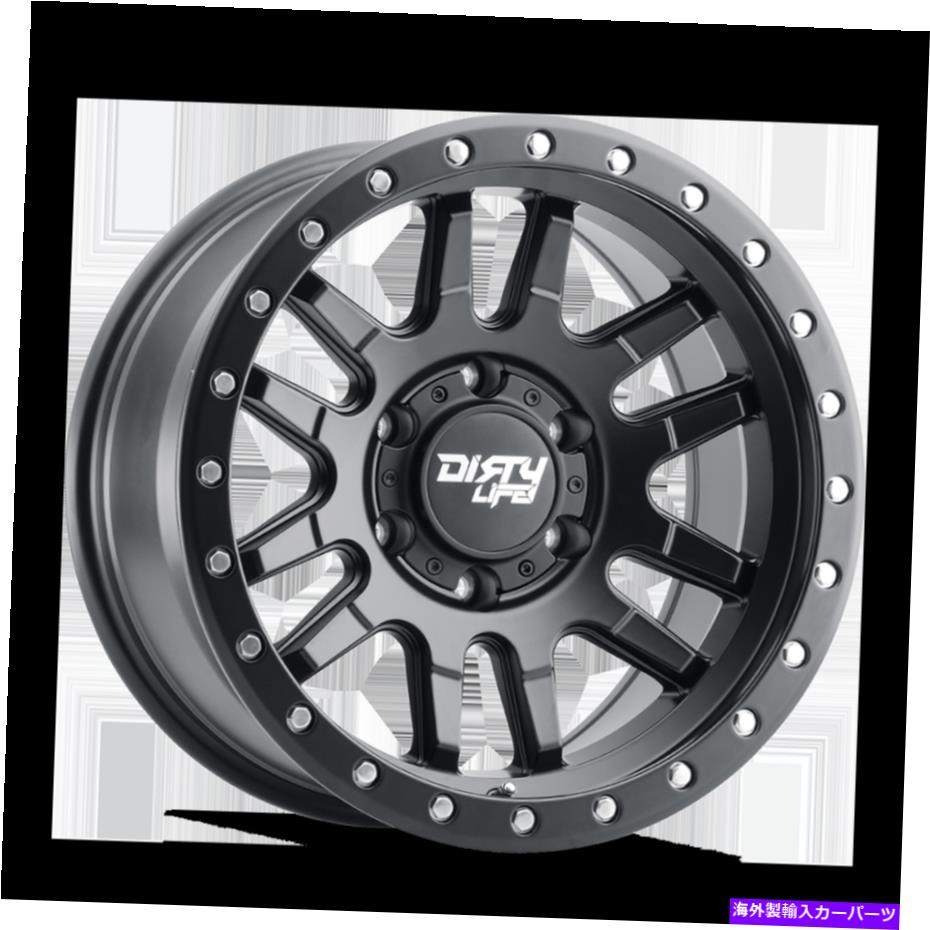 ホイール　４本セット 17x9ダーティライフキャニオンプロマットブラックホイール5x5（-12mm）セット4 17x9 DIRTY LIFE Canyon Pro Matte Black Wheels 5x5 (-12mm) Set of 4【並行輸入品】