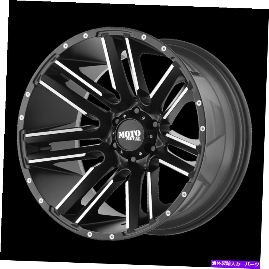 ホイール　４本セット 20x9 Moto Metal Mo978サテンブラック機械加工ホイール5x5（18mm）セット4 20x9 Moto Metal MO978 Satin Black Machined Wheels 5x5 (18mm) Set of 4【並行輸入品】