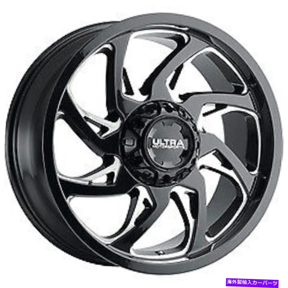 ホイール　４本セット 20x9ウルトラ230bm悪役グロスブラックw/ミルホイール8x170（18mm）セット4のセット 20x9 Ultra 230BM Villain Gloss Black w/Milled Wheels 8x170 (18mm) Set of 4【並行輸入品】｜Us Custom Parts Shop USDM