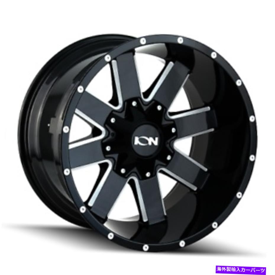 ホイール　４本セット 20x9イオン141グロスブラックミリングホイール8x180（0mm）4のセット 20x9 ION 141 Gloss Black Milled Wheels 8x180 (0mm) Set of 4【並行輸入品】