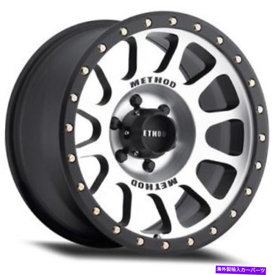 ホイール　４本セット 17x8.5メソッドMR305 NV機械加工w/マットブラックリップホイール6x135（25mm）セット4 17x8.5 Method MR305 NV Machined w/ Matte Black Lip Wheels 6x135 (25mm) Set of 4【並行輸入品】
