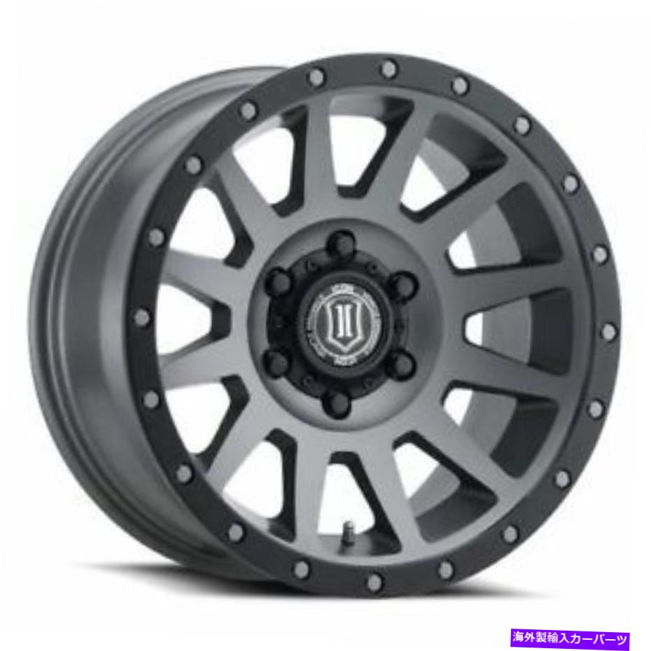 ホイール　４本セット 17x8.5アイコン合金圧縮チタンホイール6x5.5（0mm）4のセット 17x8.5 Icon Alloys Compression Titanium Wheels 6x5.5 (0mm) Set of 4【並行輸入品】