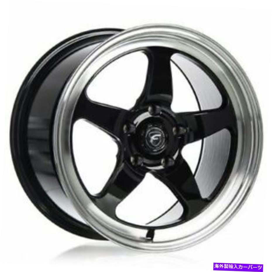 ホイール　４本セット 18x5 Forgestar F091 D5ドラッググロスブラック機械加工ホイール5x115（-37mm）セット4 18x5 Forgestar F091 D5 Drag Gloss Black Machined Wheels 5x115 (-37mm) Set of 4【並行輸入品】