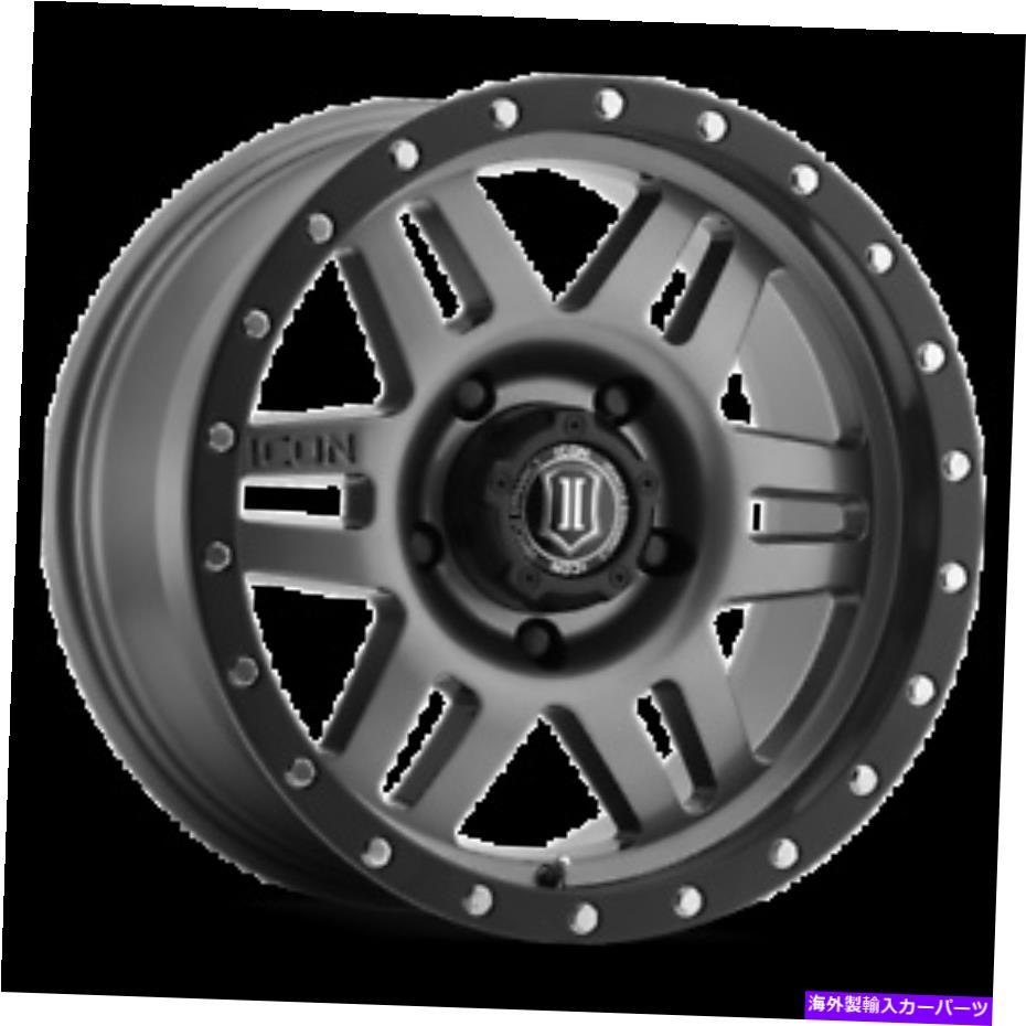 ホイール　４本セット 17x8.5アイコン合金Sixspeed Gunmetal Wheels 5x150（25mm）セット4 17x8.5 Icon Alloys Sixspeed Gunmetal Wheels 5x150 (25mm) Set of 4【並行輸入品】