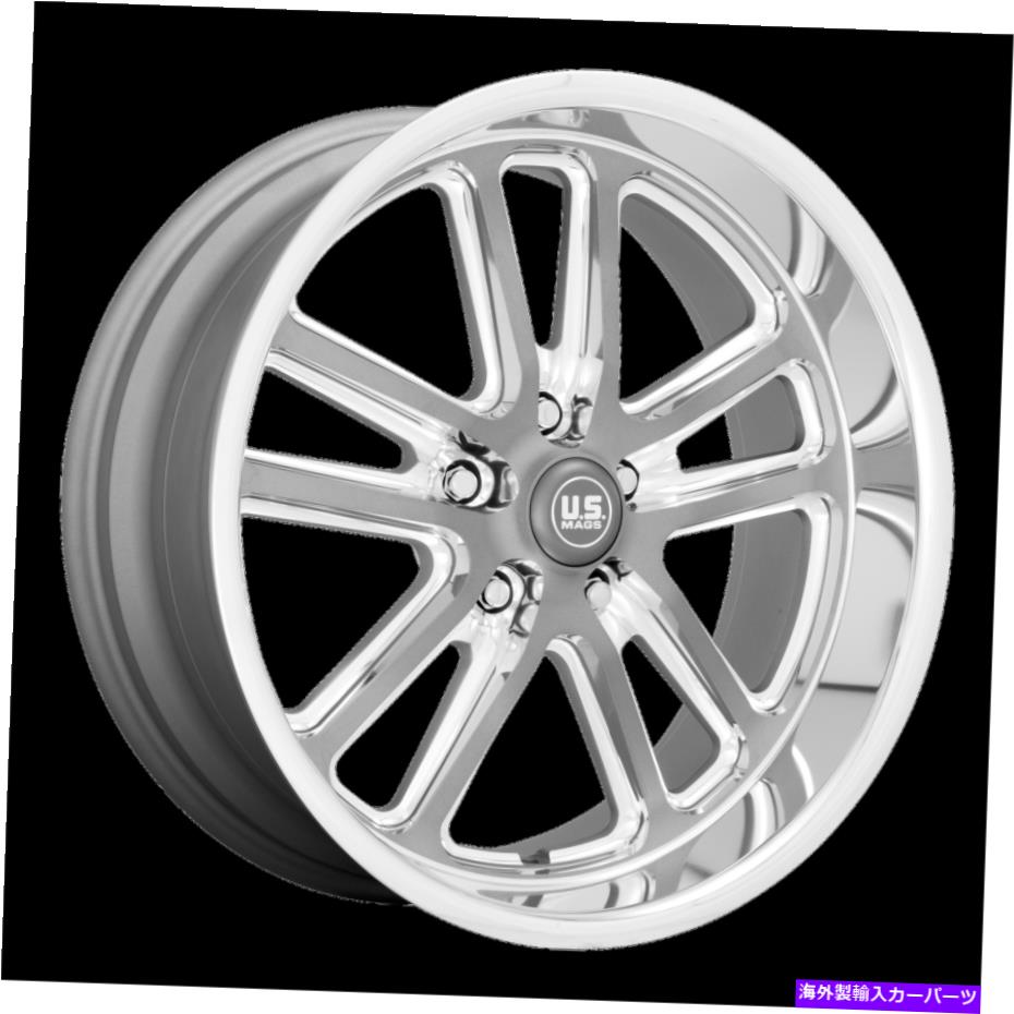 ホイール　４本セット 18x9.5 US Mags U130弾丸ガンメタル付きエッジホイール5x5（1mm）セット4のセット 18x9.5 US Mags U130 Bullet Gun Metal W/Milled Edges Wheel 5x5 (1mm) Set of 4【並行輸入品】｜Us Custom Parts Shop USDM