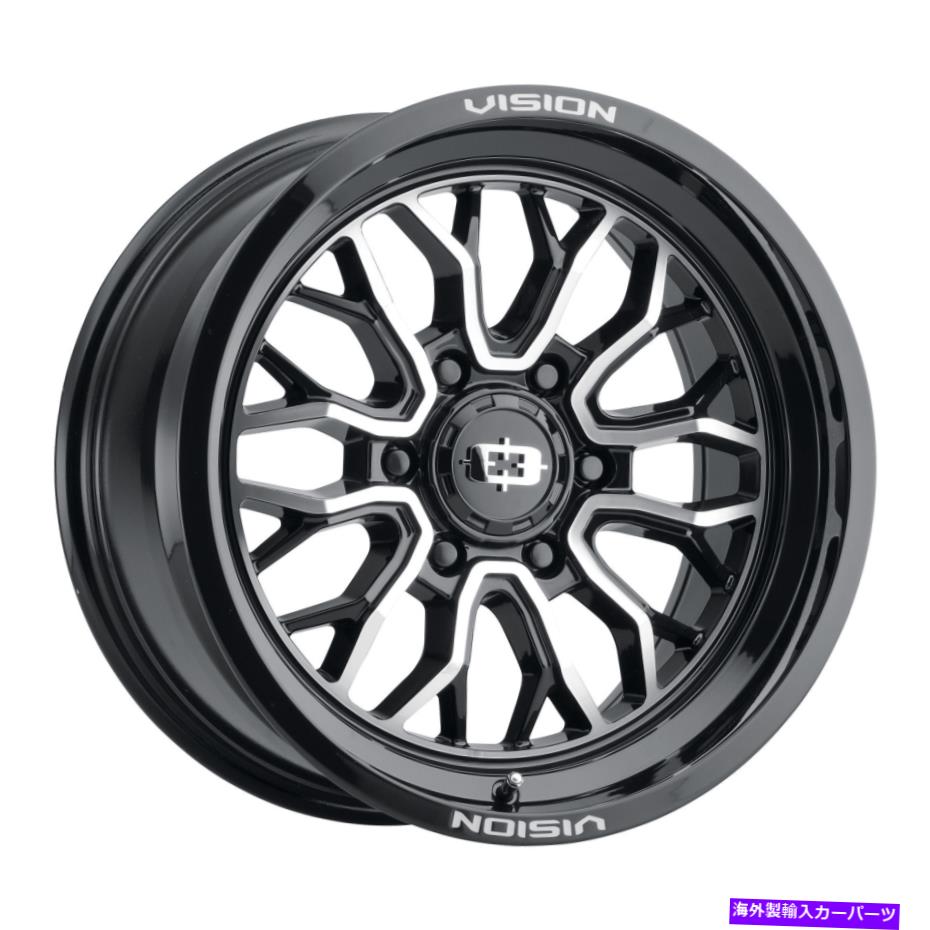 ホイール 4本セット 20x9 Vision 402 Riot Gloss Black Machined Face Wheels 8x6.5(12mm)セット4のセット 20x9 Vision 402 Riot Gloss Black Machined Face Wheels 8x6.5 (12mm) Set of 4【並行輸入品】|Us Custom Parts Shop USDM