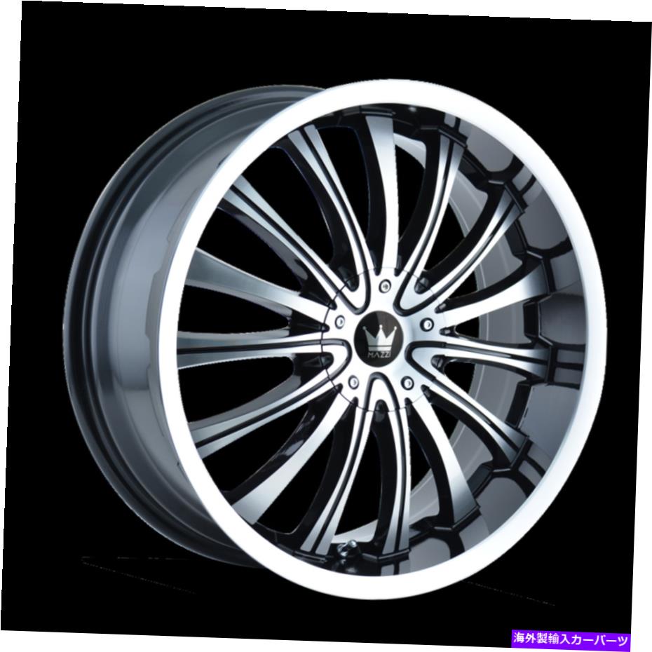 ホイール 4本セット 20x9 Mazzi Hype Black/機械加工ホイール5x115/5x120(18mm)セット4 20x9 MAZZI Hype Black/Machined Wheels 5x115/5x120 (18mm) Set of 4【並行輸入品】|Us Custom Parts Shop USDM