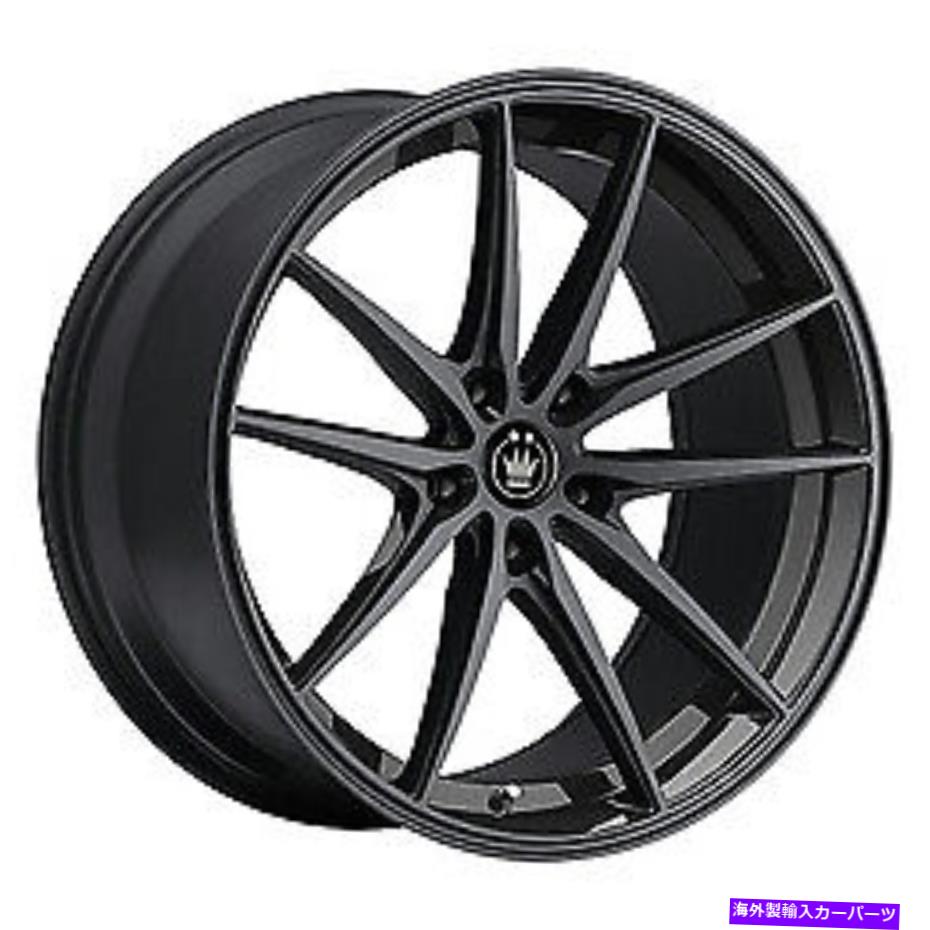 ホイール　４本セット 18x8 konig 37bオーバーステアグロスブラックホイール5x4.5（45mm）セット4 18x8 Konig 37B Oversteer Gloss Black Wheels 5x4.5 (45mm) Set of 4【並行輸入品】