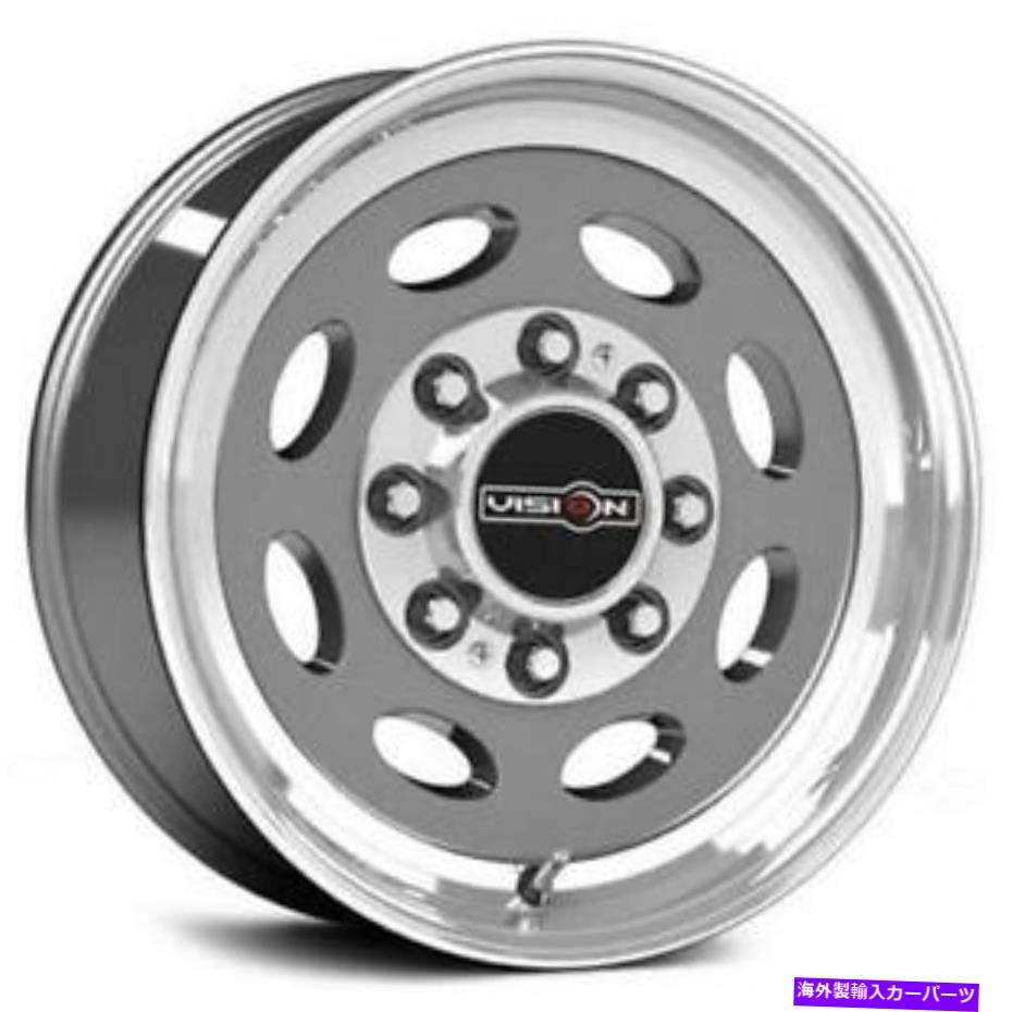 ホイール　４本セット 19.5x7.5 Vision HD 81 Heavy Hauler Gunmetal Machine Wheels 8x6.5（0mm）セット4のセット 19.5x7.5 Vision HD 81 Heavy Hauler Gunmetal Machine Wheels 8x6.5 (0mm) Set of 4【並行輸入品】