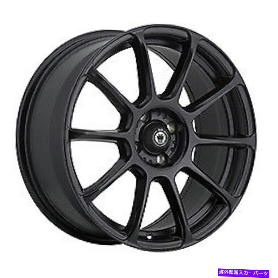 ホイール　４本セット 18x8 Konig 41b Runlite Matteブラックホイール5x108（45mm）セット4 18x8 Konig 41B Runlite Matte Black Wheels 5x108 (45mm) Set of 4【並行輸入品】