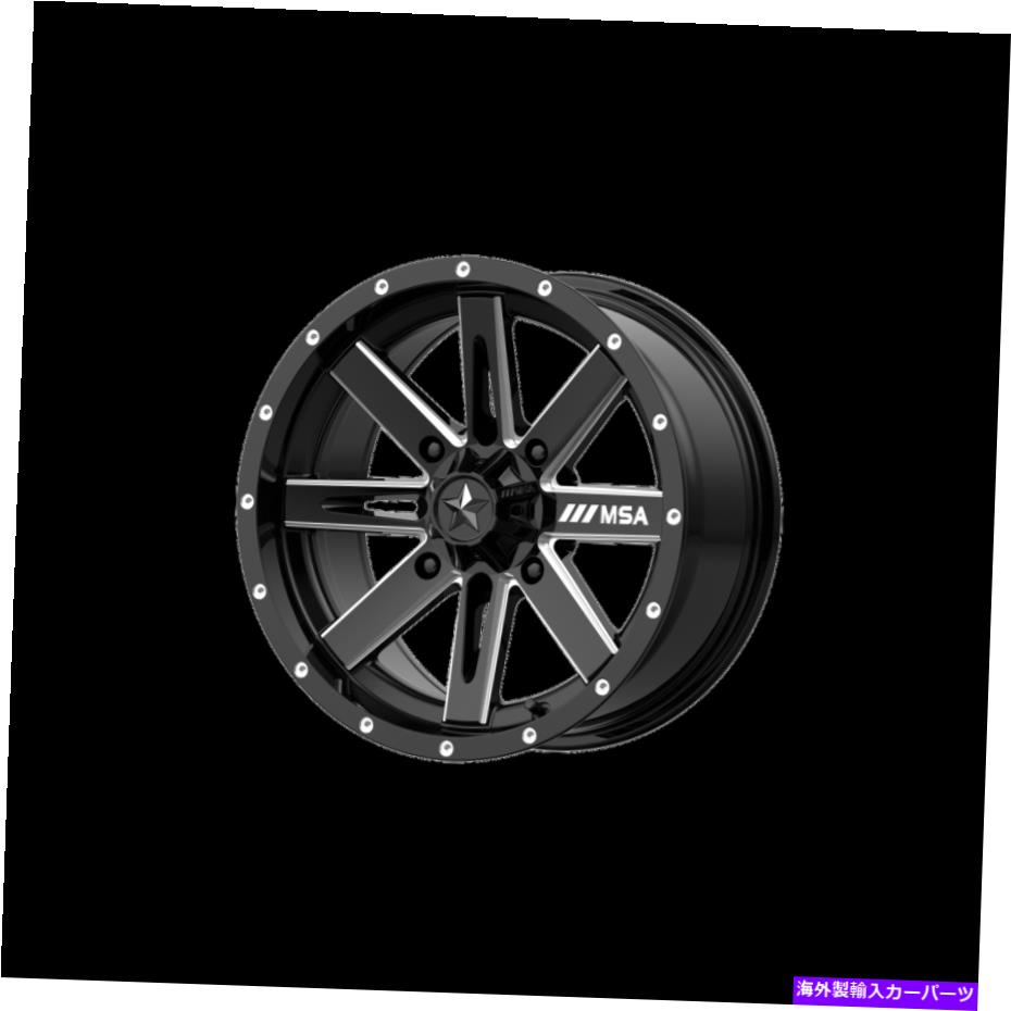 ホイール 4本セット 18x7 MSAオフロードM41ボクサーUTVグロスブラックミリングホイール4x156(10mm)4のセット 18x7 MSA Offroad M41 Boxer UTV Gloss Black Milled Wheels 4x156 (10mm) Set of 4【並行輸入品】|Us Custom Parts Shop USDM