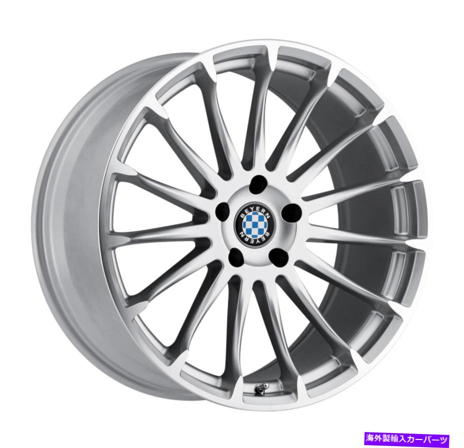 ホイール　４本セット 18x9.5 Beyern Aviatic Silver w/Mirror Cut Face Wheels 5x120（35mm）セット4のセット 18x9.5 Beyern Aviatic Silver W/Mirror Cut Face Wheels 5x120 (35mm) Set of 4【並行輸入品】
