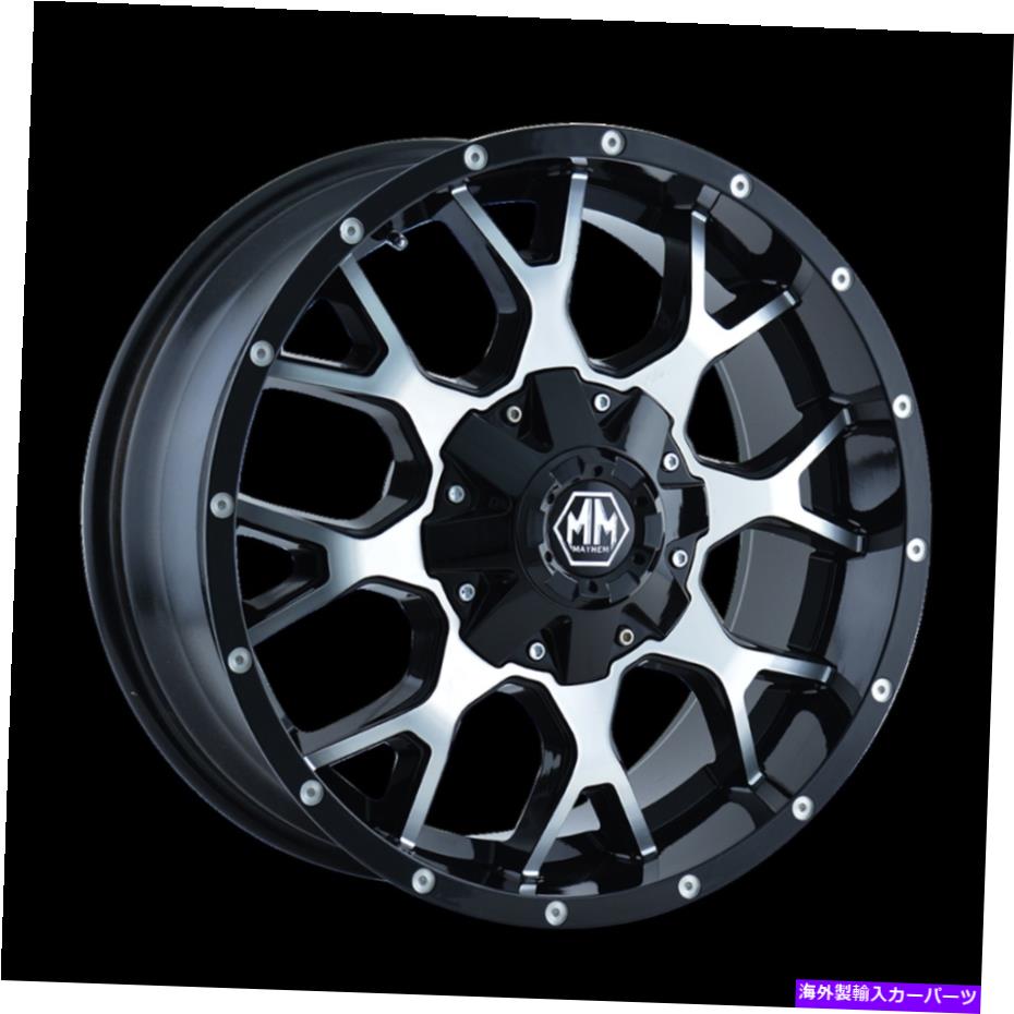 ホイール　４本セット 18x9メイヘムウォリアーブラック/機械加工フェイスホイール8x6.5/8x170（-12mm）セット4 18x9 MAYHEM Warrior Black/Machined Face Wheels 8x6.5/8x170 (-12mm) Set of 4【並行輸入品】