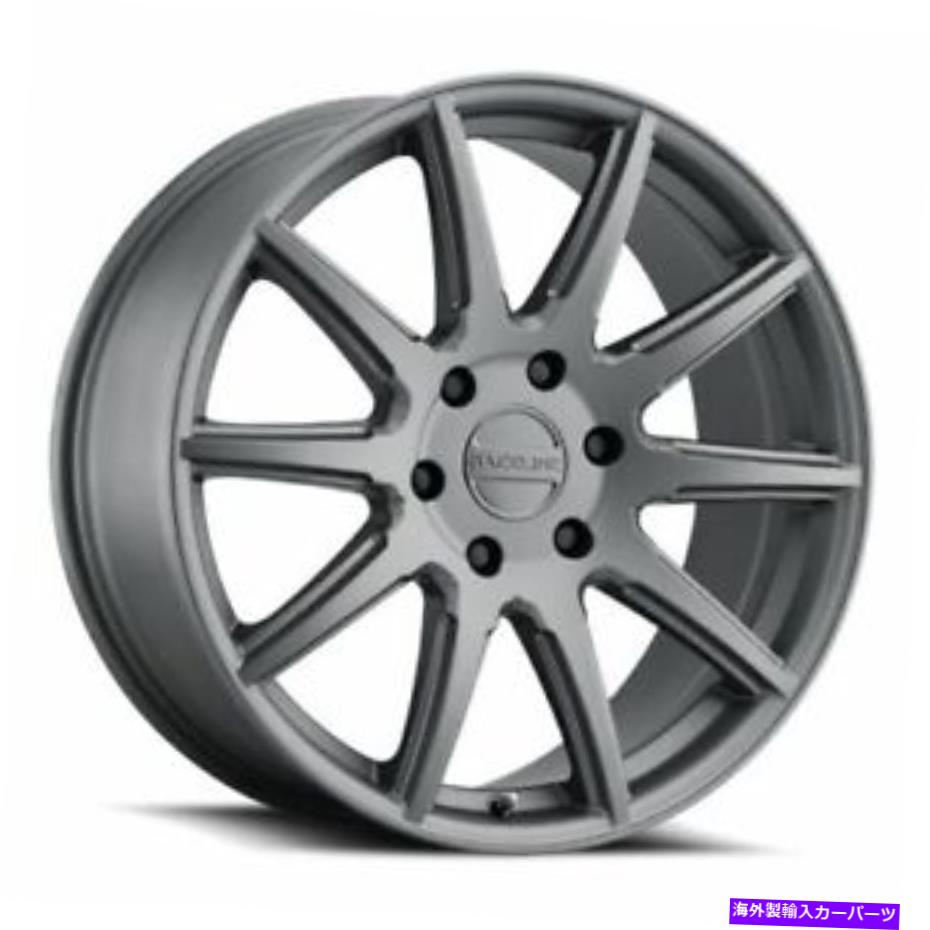 ホイール　４本セット 18x8レーシャライン159gスパイクガンメタルホイール5x4.5（35mm）セット4 18x8 Raceline 159G Spike Gun Metal Wheels 5x4.5 (35mm) Set of 4【並行輸入品】