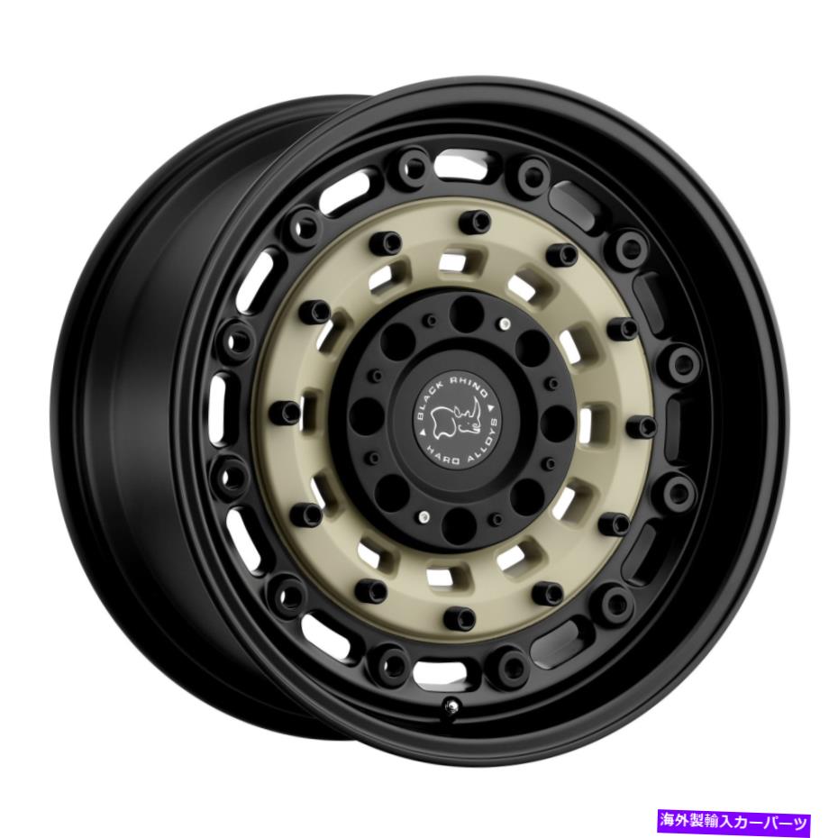 ホイール 4本セット 17x9.5ブラックホイール上の黒いサイアーセナル砂8x180(-18mm)セット4 17x9.5 Black Rhino Arsenal Sand On Black Wheels 8x180 (-18mm) Set of 4【並行輸入品】|Us Custom Parts Shop USDM
