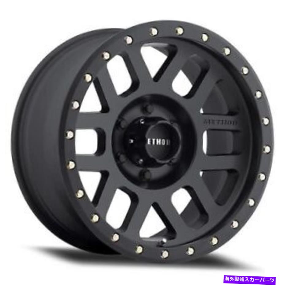 ホイール　４本セット 17x8.5メソッドMR309グリッドマットブラックホイール6x135（0mm）4のセット 17x8.5 Method MR309 Grid Matte Black Wheels 6x135 (0mm) Set of 4【並行輸入品】