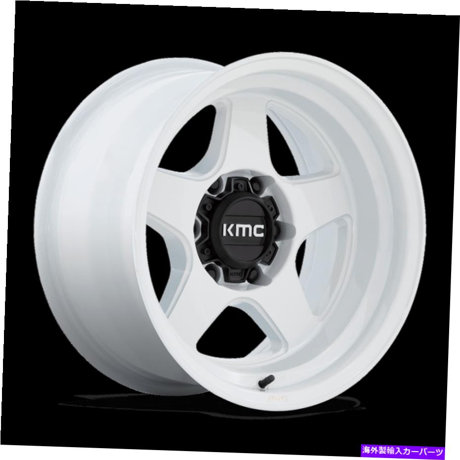ホイール　４本セット 17x9 kmc km728ロボグロスホワイトホイール6x5.5（-38mm）セット4 17x9 KMC KM728 Lobo Gloss White Wheels 6x5.5 (-38mm) Set of 4【並行輸入品】 318,137円