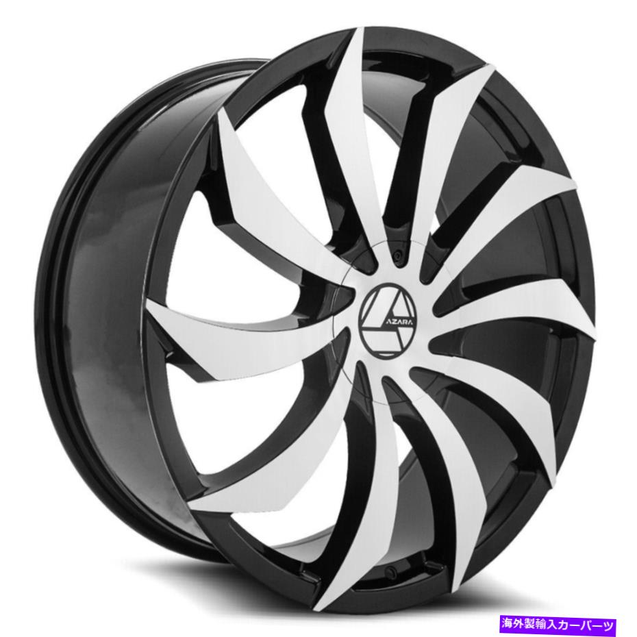ホイール　４本セット 18x8 azara aza-507 gloss black＆machined wheels 5x110/5x4.5（35mm）セット4 18x8 Azara AZA-507 Gloss Black & Machined Wheels 5x110/5x4.5 (35mm) Set of 4【並行輸入品】