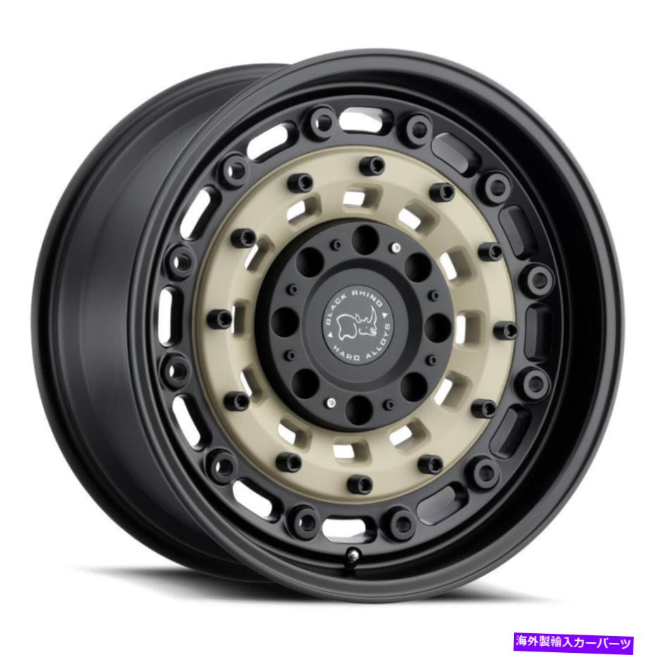 ホイール　４本セット 18x8ブラックホイールの黒いサイアーセナル砂5x110（30mm）セット4のセット 18x8 Black Rhino Arsenal Sand On Black Wheels 5x110 (30mm) Set of 4【並行輸入品】