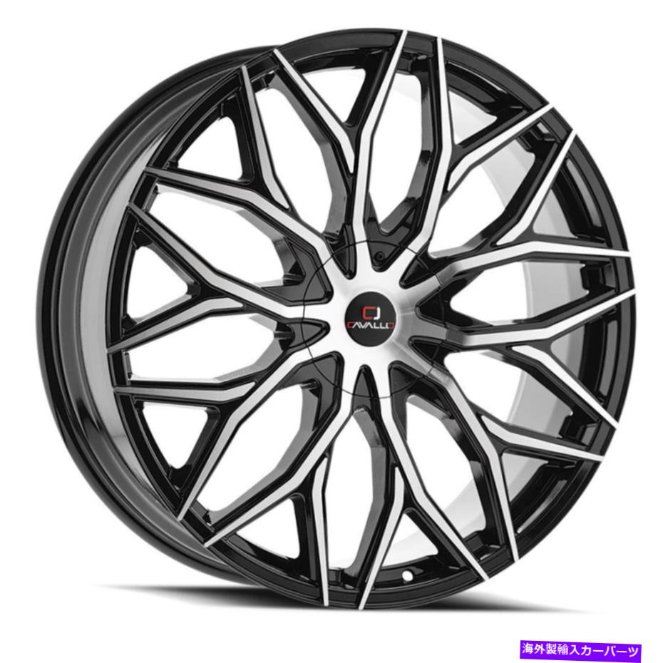 ホイール　４本セット 20x8.5 Cavallo Clv-37 Gloss Black＆Machined Wheels 5x112/5x4.5（35mm）セット4 20x8.5 Cavallo CLV-37 Gloss Black & Machined Wheels 5x112/5x4.5 (35mm) Set of 4【並行輸入品】｜Us Custom Parts Shop USDM
