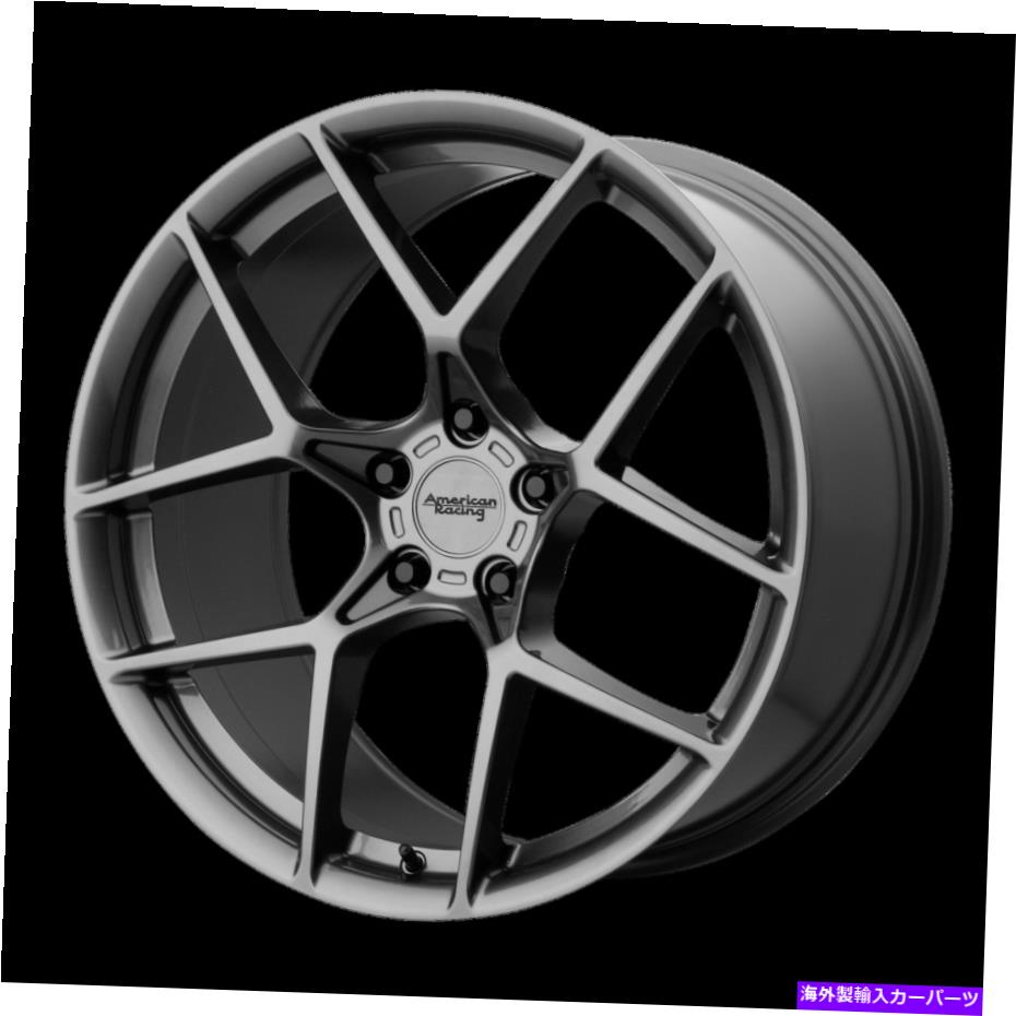 ホイール　４本セット 18x8.5アメリカンレーシングAR924グラファイトホイール5x4.75（50mm）セット4 18x8.5 American Racing AR924 Graphite Wheels 5x4.75 (50mm) Set of 4【並行輸入品】