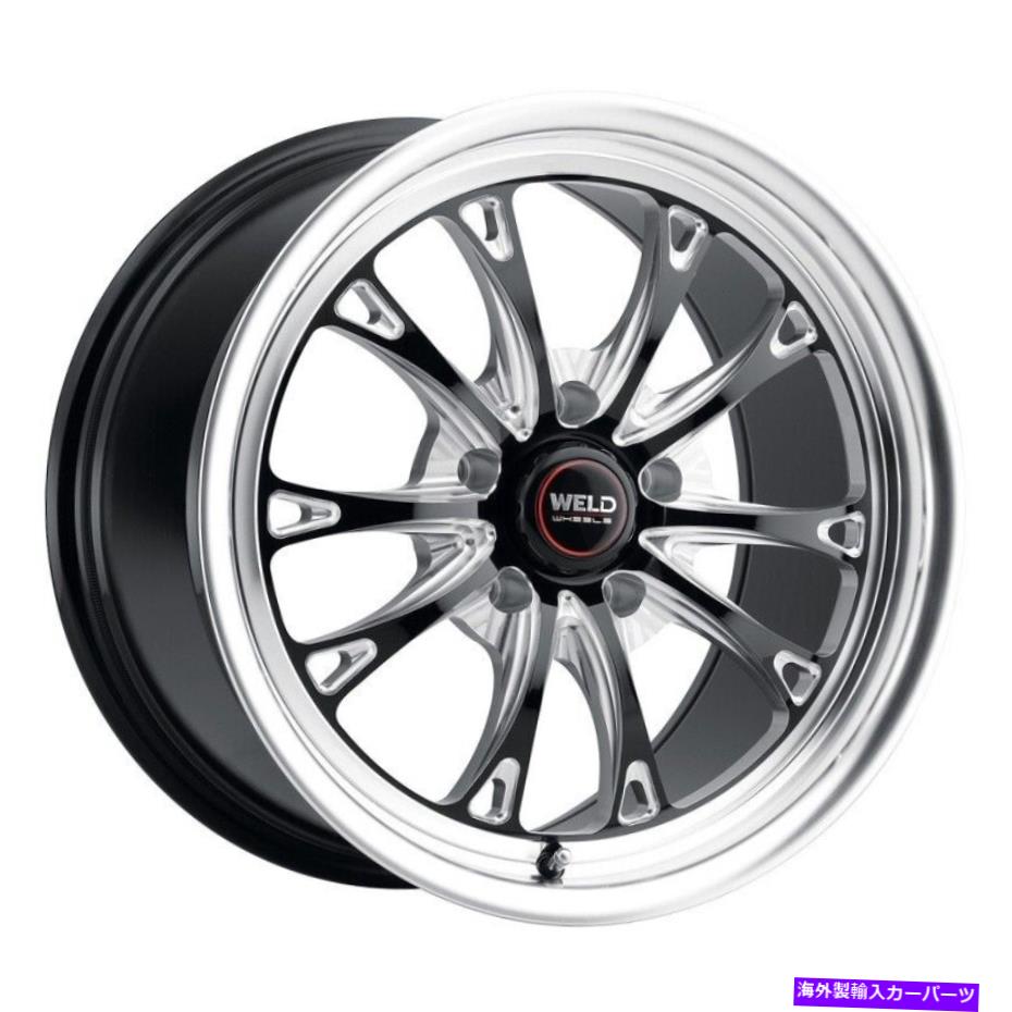ホイール　４本セット 18x10溶接性能S157ベルモントドラッグブラックミルホイール5x112（40mm）セット4 18x10 WELD Performance S157 Belmont Drag Black Mill Wheels 5x112 (40mm) Set of 4【並行輸入品】