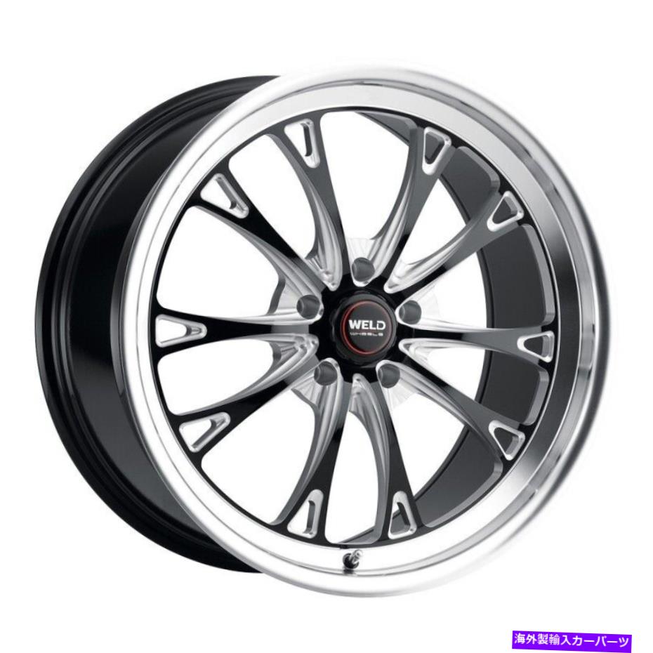 ホイール　４本セット 18x9.5溶接性能S113ベルモントブラックミリングホイール5x4.75（50mm）セット4 18x9.5 WELD Performance S113 Belmont Black Milled Wheels 5x4.75 (50mm) Set of 4【並行輸入品】