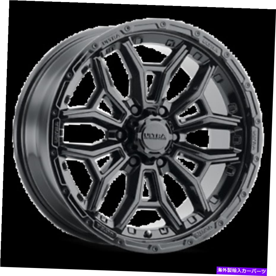ホイール　４本セット 17x9 Ultra 126bk Warmonger 6グロスブラックホイール6x5.5（12mm）セット4 17x9 Ultra 126BK Warmonger 6 Gloss Black Wheels 6x5.5 (12mm) Set of 4【並行輸入品】