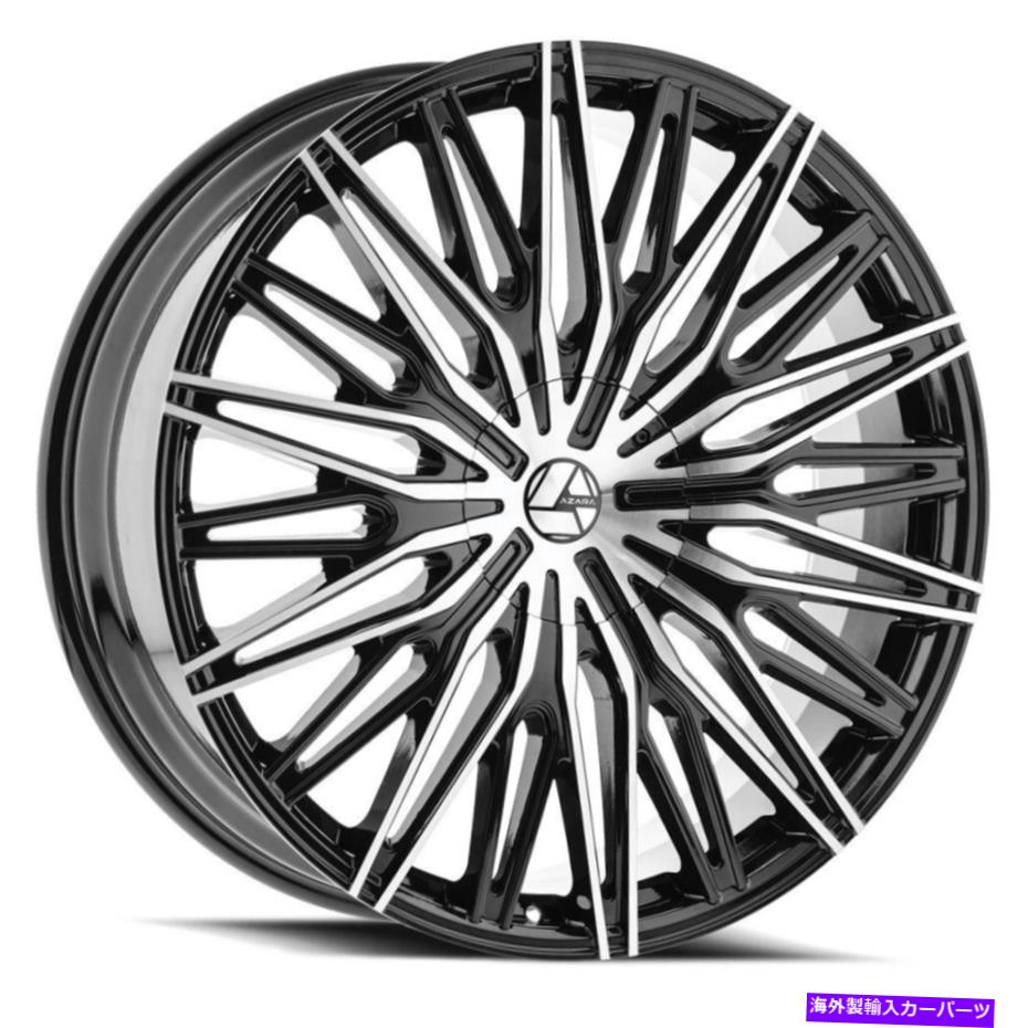 ホイール　４本セット 20x8.5 Azara Aza-522 Gloss Black＆Machined Wheels 5x112/5x4.5（35mm）セット4 20x8.5 Azara AZA-522 Gloss Black & Machined Wheels 5x112/5x4.5 (35mm) Set of 4【並行輸入品】｜Us Custom Parts Shop USDM